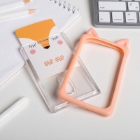 Чехол для бейджа с ушками &laquo;Лисичка&raquo;, 7 х 12 см