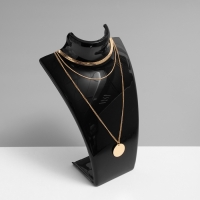 Бюст для украшений, 13,5&times;10,5&times;20 см, h=20 см, цвет чёрный, глянцевый