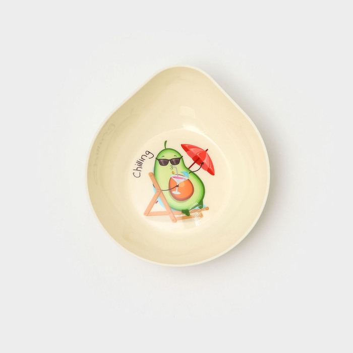 Контейнер для продуктов «Авокадо», 400 мл, 15.5×13.5×4.5 см, цвет светло-бежевый, рисунок МИКС Контейнер для продуктов «Авокадо», 400 мл, 15.5×13.5×4.5 см, цвет светло-бежевый, рисунок МИКС