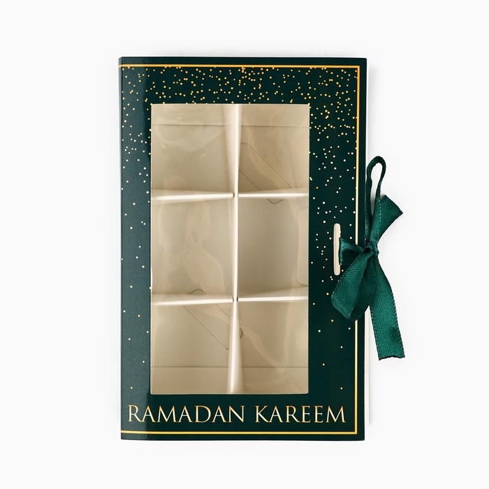 Коробка под 6 конфет с ячейками «Счастливого праздника!» 14,8 х 9,5 х 3,5 см Коробка под 6 конфет с ячейками «Счастливого праздника!» 14,8 х 9,5 х 3,5 см