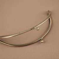 Фермуар пришивной «Полукруг», 20 × 9 см, цвет бронзовый Фермуар пришивной «Полукруг», 20 × 9 см, цвет бронзовый