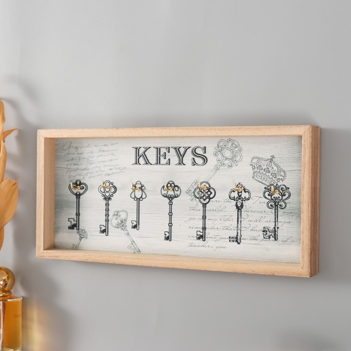 Крючки декоративные дерево Крючки декоративные дерево "Ретро. Ключи" 29,8х2,5х13,6 см