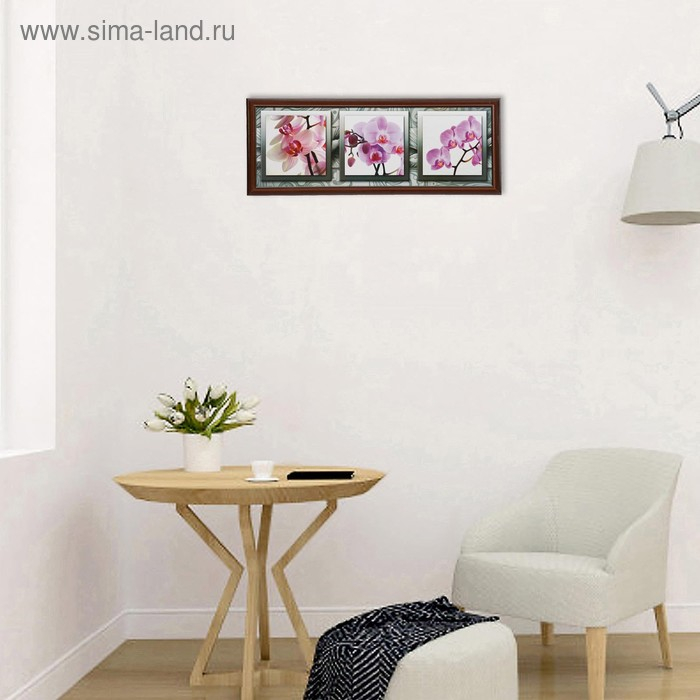 Картина "Орхидеи" 42х107 см