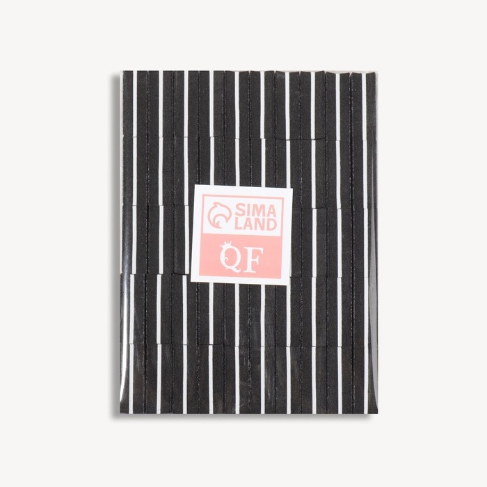 Баф наждачный для ногтей, набор 50 шт, двухсторонний, 3,5 &times; 2,5 см, цвет чёрный