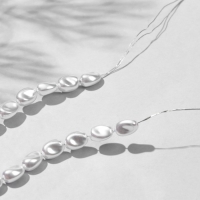 Бусины пластиковые на нити &laquo;Жемчуг&raquo; 1&times;0,7&times;0,6 см, (набор 120 шт.), цвет белый