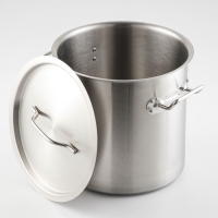 Кастрюля из нержавеющей стали Hanna Kn&ouml;vell HoReCa, 12 л, толщина 0,8 мм, 201 сталь, дно 3 мм, металлическая крышка, с теплораспределительным слоем, индукция