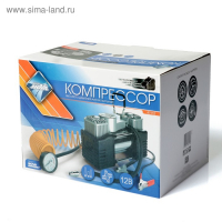 Компрессор автомобильный Nova Bright АК-75 двухпоршневой, металлический корпус, в сумке, 12В