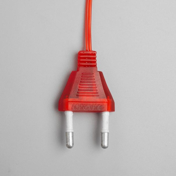 Светодиодная верхушка на ёлку &laquo;Звезда красная&raquo; 22 см, 30 LED, провод 2 метра, 220 В, свечение красное