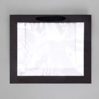 Пакет подарочный крафтовый с пластиковым окном, упаковка, &laquo;Burn to be wild&raquo;, 31 х 26 х 11 см