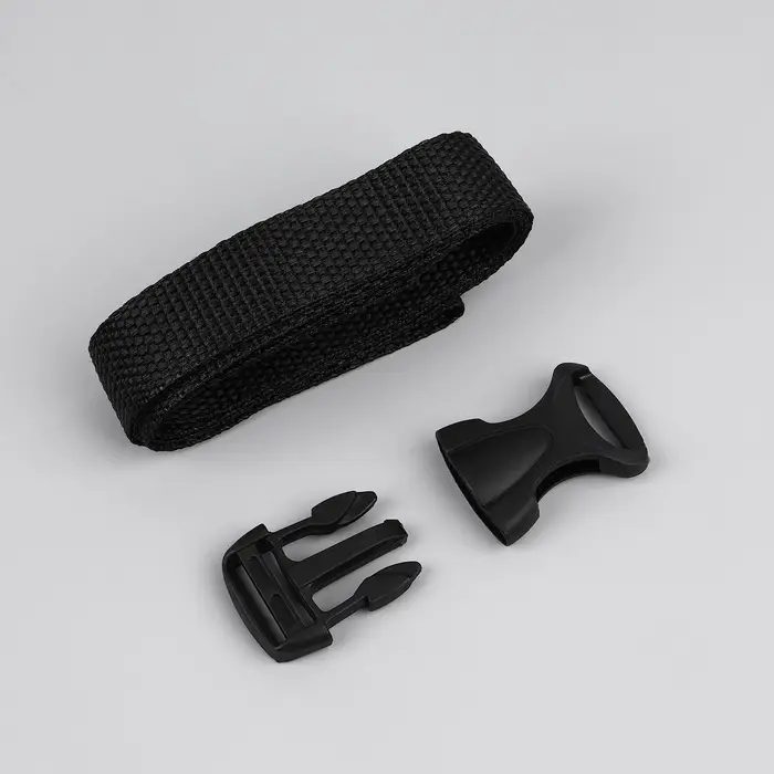 Держатель для лямок рюкзака: фастекс 20 мм, стропа 1 м, чёрный