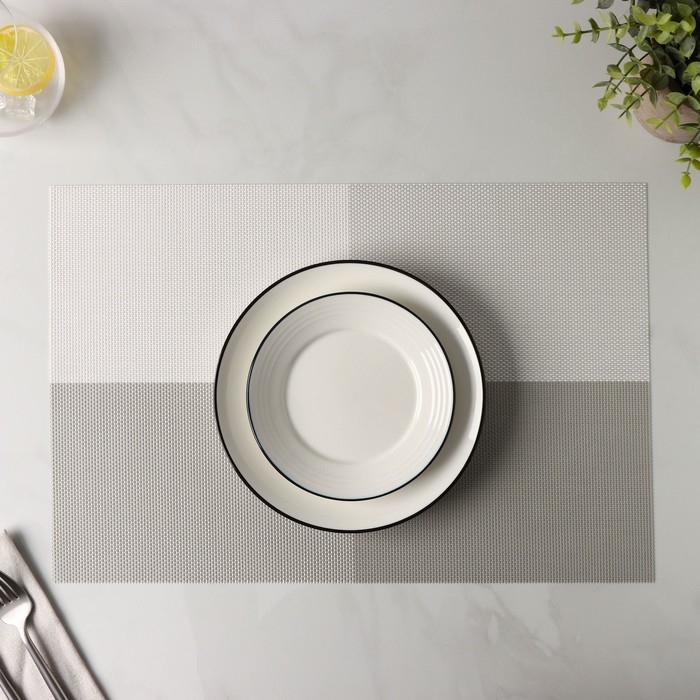 Салфетка сервировочная на стол &laquo;Настроение&raquo;, 45&times;30 см, цвет серый