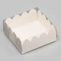 Коробка для печенья, белая, 7&times;7&times;3 см