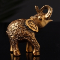 Фигура "Слон резной" 10х9,5х3 см, бронза