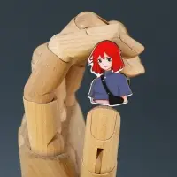 Значок деревянный &laquo;Рыжая девушка&raquo;, аниме, 2,4 х 3,4 см