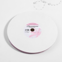 Лента бархатная, с серебряным люрексом, 10 мм, 18 &plusmn; 1 м, цвет розовый №02