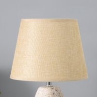 Настольная лампа с абажуром RISALUX &laquo;Виктория&raquo;, 1&times;Е14, 40 Вт, бежевый, 20&times;20&times;32 см