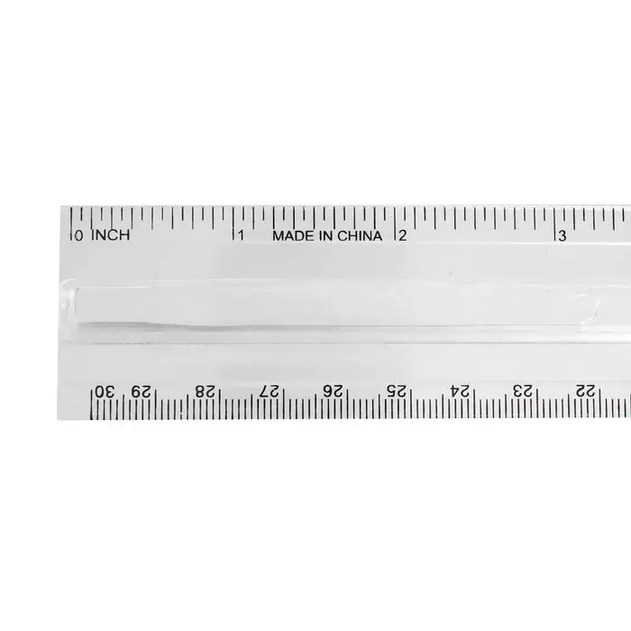 Линейка с держателем 30 см, прозрачная