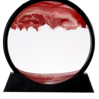 Песочные часы-картина, d-26 см, антистресс, песок розовый