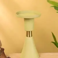 Подсвечник на 1 свечу текстурный "Оливковый" 10,5х10,5х19,5 см