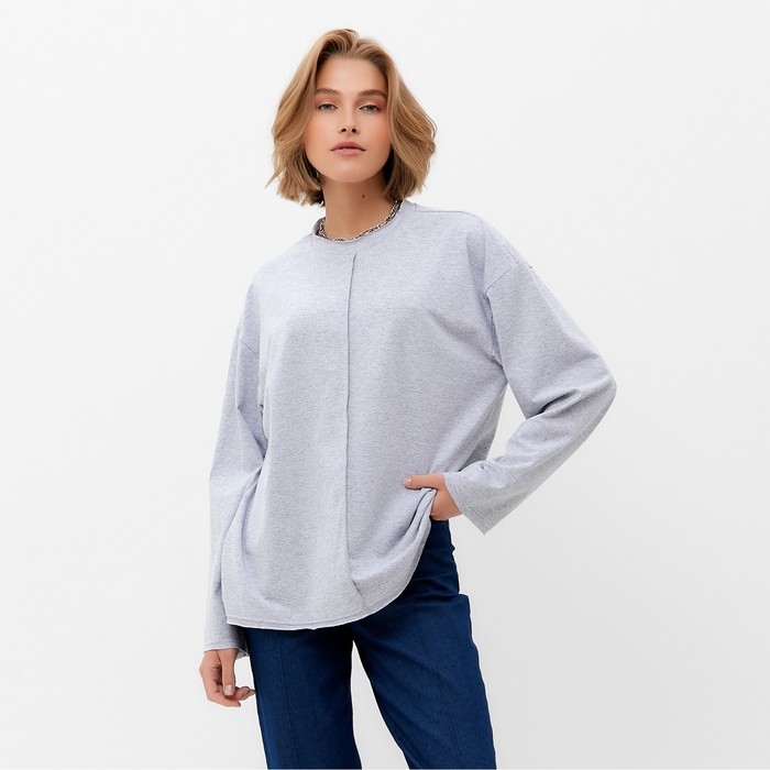 Лонгслив женский MINAKU: Basic line цвет серый размер 42 Лонгслив женский MINAKU: Basic line цвет серый размер 42