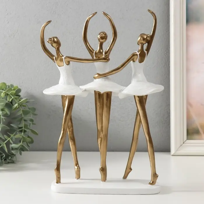 Сувенир полистоун "Три балерины" 19,5х7,5х29,5 см