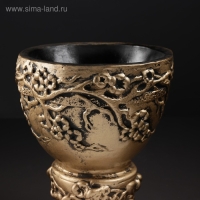 Фигура с кашпо "Девушка стоя с цветами" фиолетовая, 104х23х25см