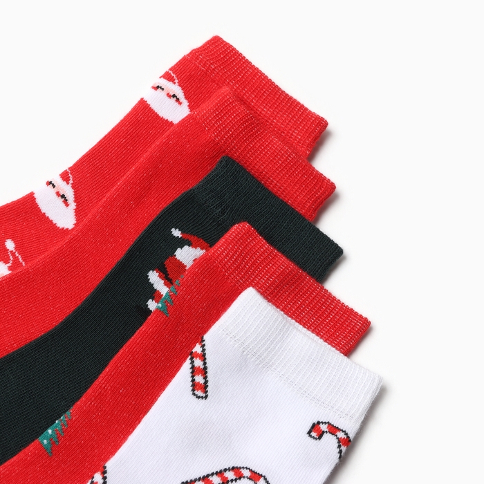 Набор новогодний женских носков KAFTAN "Merry XMAS" размер 36-39 (23-25 см), 5 пар