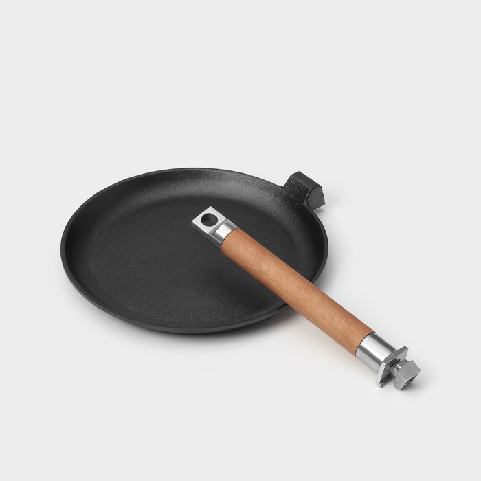 Сковорода блинная чугунная Wild Kitchen, d=22 см, съёмная ручка, индукция Сковорода блинная чугунная Wild Kitchen, d=22 см, съёмная ручка, индукция