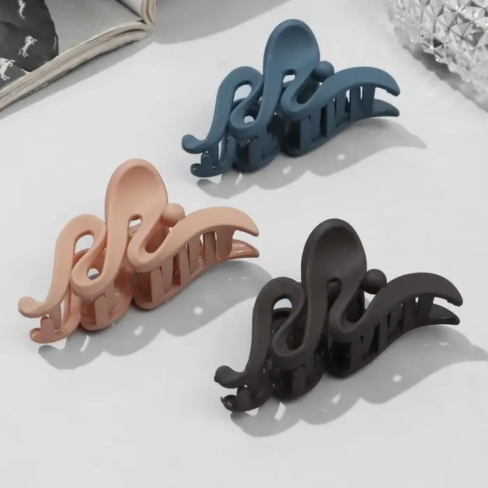 Крабик для волос &laquo;Матовый&raquo;, волна наклон, 7.5 см, МИКС