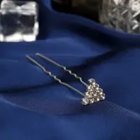 Шпилька для волос &laquo;Геометрия блеск&raquo;, 1&times;6.5 см, серебро