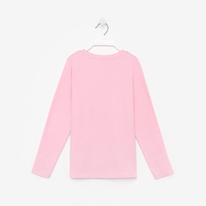 Лонгслив для девочки, цвет пудра, рост 158 см