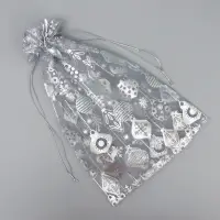 Мешочек подарочный органза &laquo;Новогодние игрушки&raquo;, 20 х 30 см +/- 1.5 см