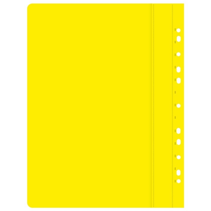 Папка с 10 вкладышами А4, 160 мкм, Calligrata, с перфорацией, жёлтая