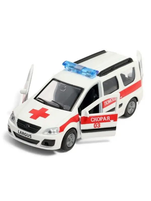 Машина металл. "LADA Largus" Скорая, 12 см, инерц, в кор