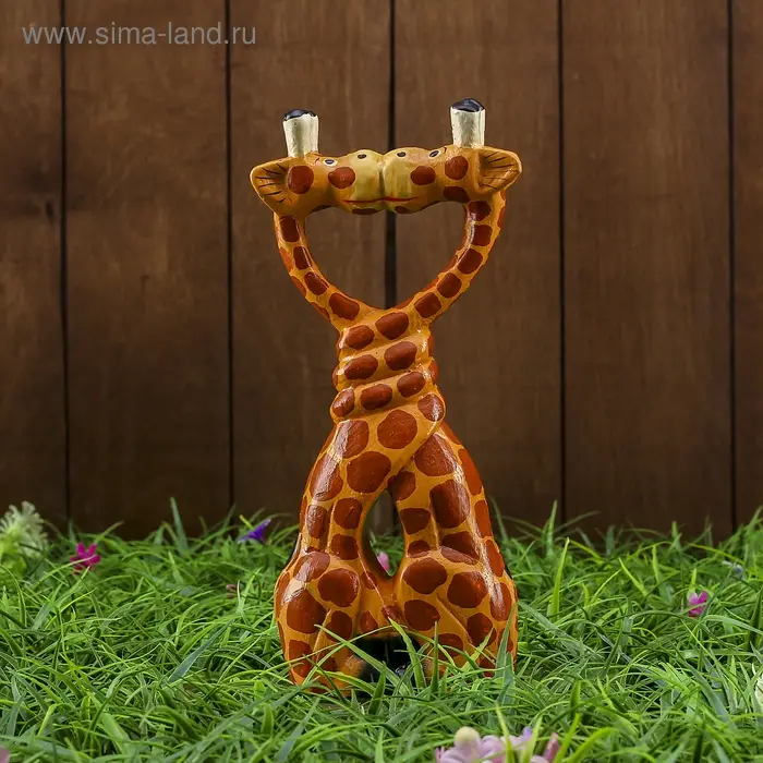 Сувенир &laquo;Целующиеся жирафы&raquo;, 25&times;4&times;10 см, дерево