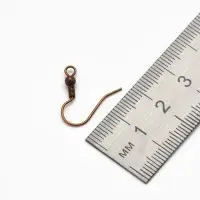 Швензы для сережек-крючки с бусиной (набор 5 пар), бронз