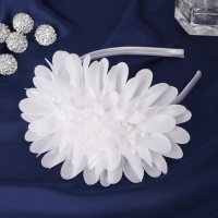 Ободок для волос "Выбражулька" волна, 0,9 см, белый Ободок для волос "Выбражулька" волна, 0,9 см, белый