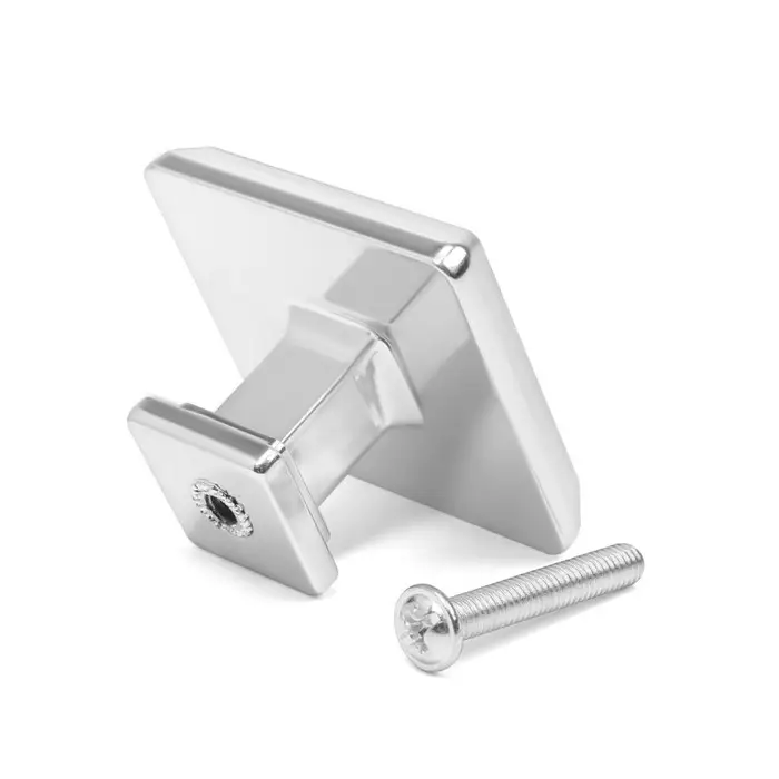 Ручка-кнопка CAPPIO, 35х35 мм, пластик, цвет хром