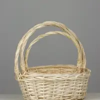 Набор корзин  (ива): 36x28xH13xHH36; 31x23xH12xHH31; 25x18xH10xHH26, 3 шт. Выбеленный