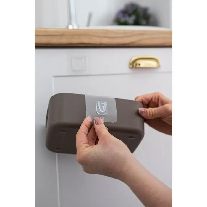 Крючок держатель самоклеящийся Доляна, 2 детали, 5.7&times;5.7&times;1 см, прозрачный