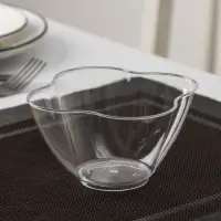 Форма пластиковая одноразовая для фуршета &laquo;Цветок&raquo;, 350 мл, прозрачная