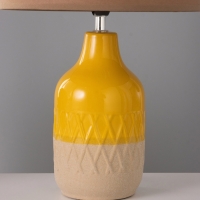 Настольная лампа "Анабелла" 1х15Вт Е14 желтый/бежевый 25х25х41см