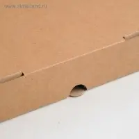 Коробка для пиццы, бурая, 33&times;33&times;4 см