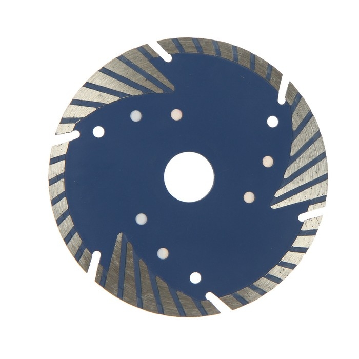 Диск алмазный отрезной ТУНДРА, TURBO-сегмент с защитными секторами, сухой рез, 125&times;22 мм