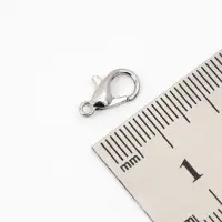 Замок карабин, 12&times;7 мм, набор 55 шт. цвет серебро