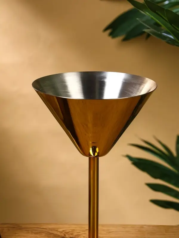 Бокал для мартини "Золото" нержавеющая  сталь 11х11х17,5 см