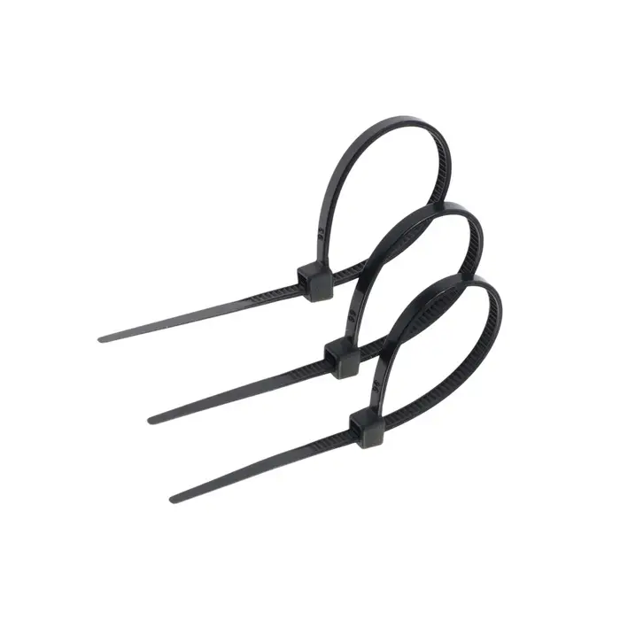 Хомут нейлоновый для стяжки, ТУНДРА, 2.5&times;100 мм, черный, 25 шт.