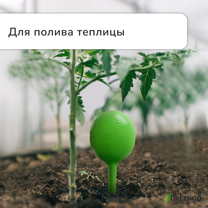 Автополив для комнатных растений, 380 мл, зелёный, 2 шт., пластиковый, высота 28 см, Greengo