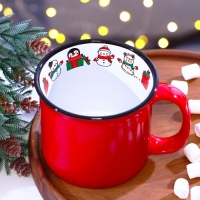 Кружка новогодняя керамическая &laquo;С Новым годом!&raquo;, 450 мл, цвет белый