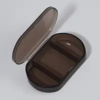 Таблетница - органайзер, 6&times;3.5&times;1.3 см, 3 секции, чёрная